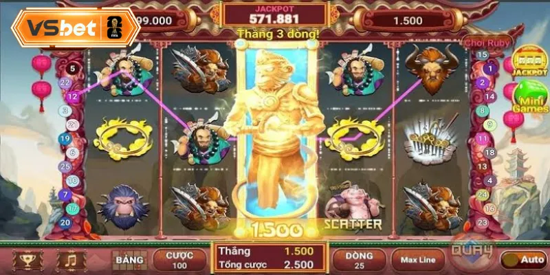 Tính năng kích hoạt hũ vàng trong slot Tây Du Ký